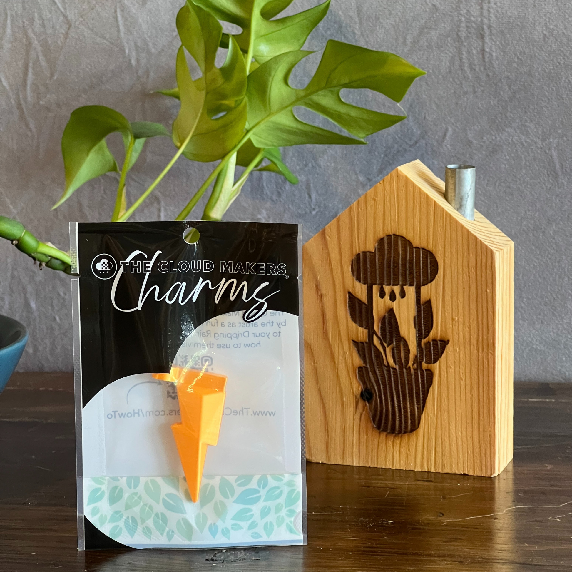 Lightning Bolt Charm for Dripping rain cloud