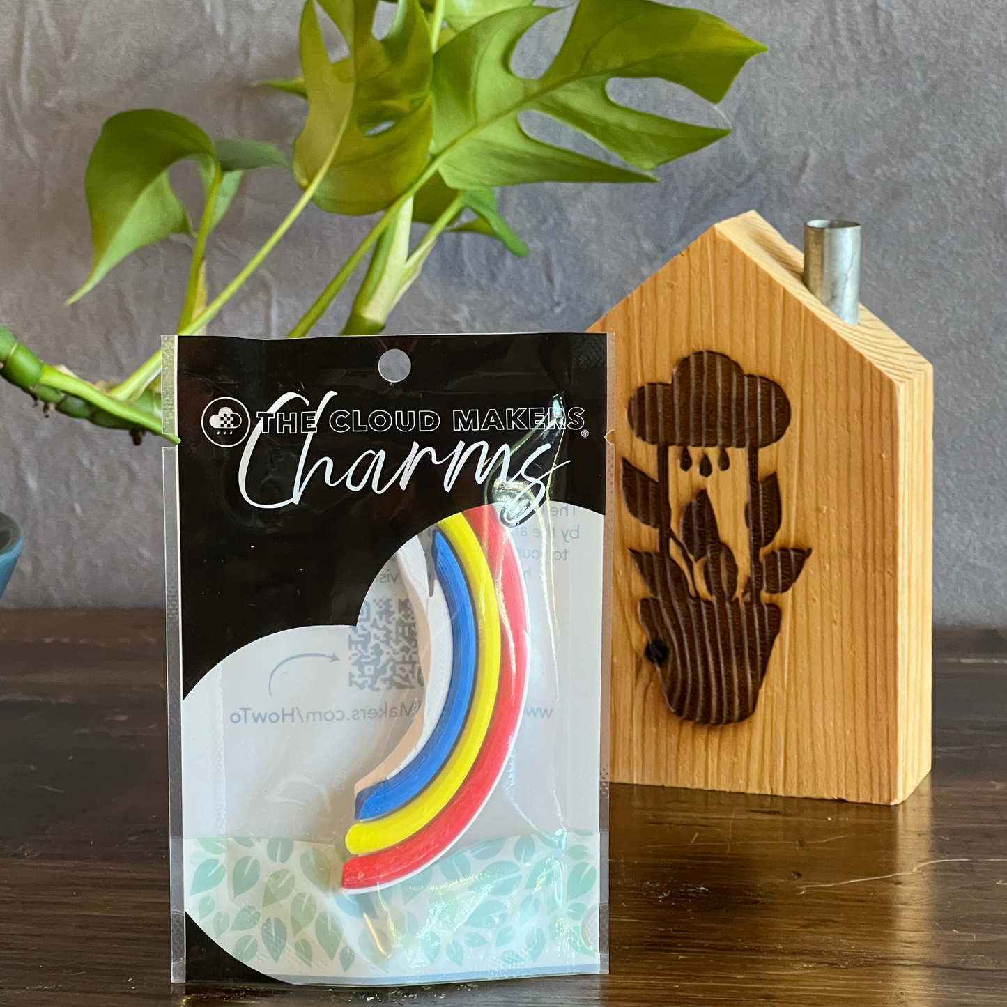 Rainbow Charm for dripping rain cloud
