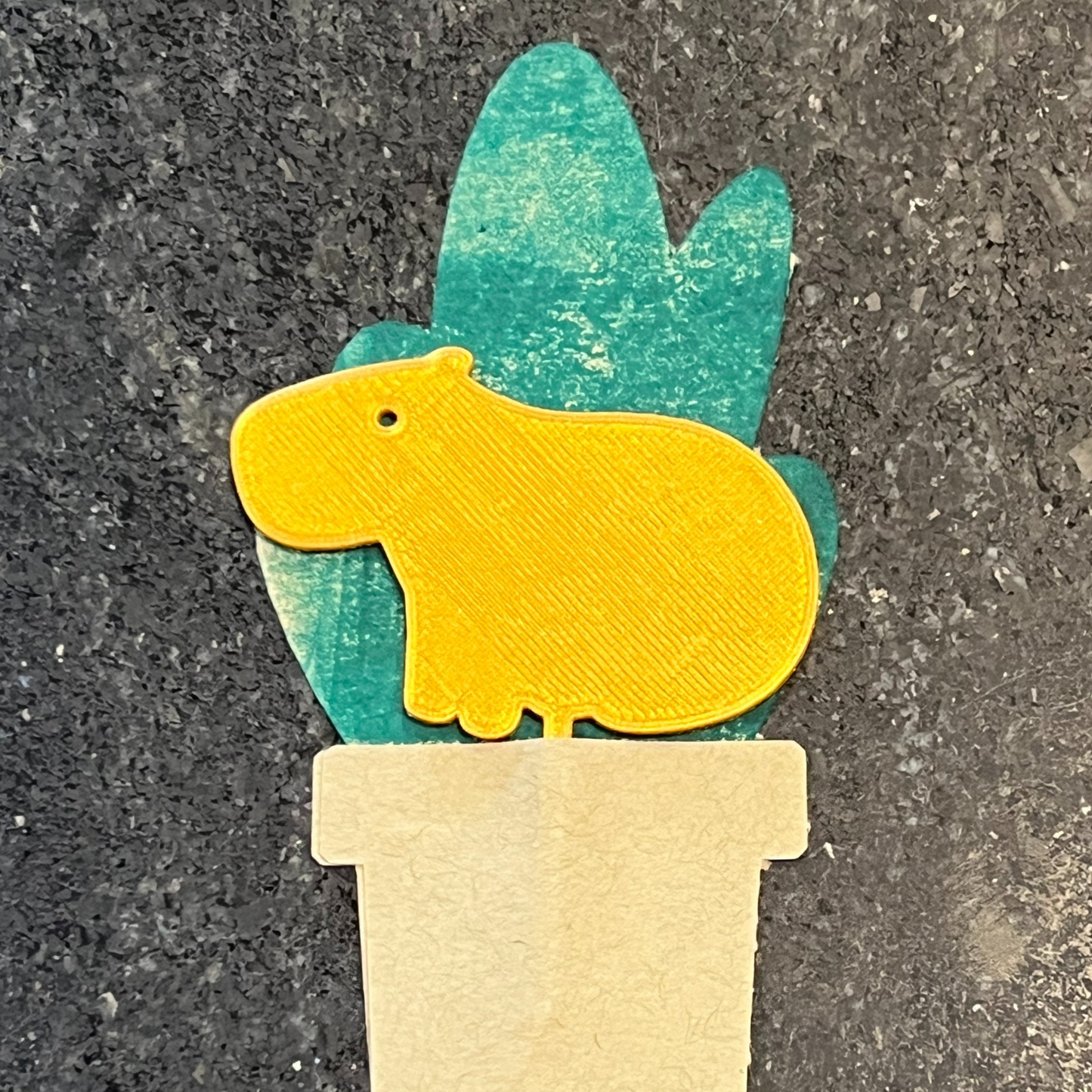 Capybara Plick- 3D printed plant decoration