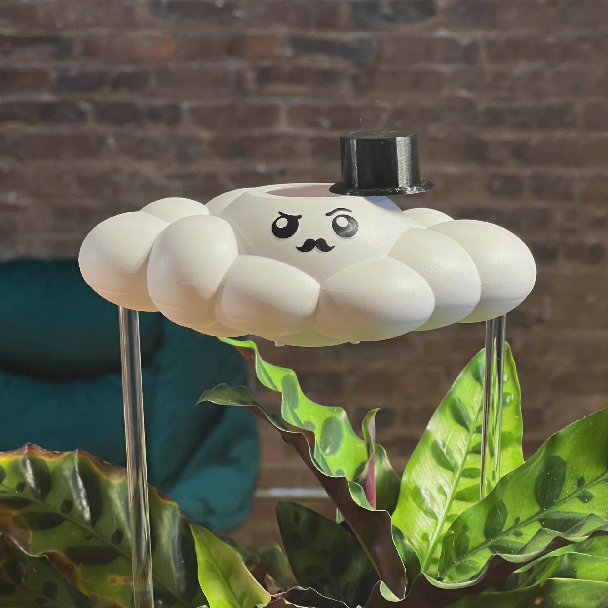 Carl the Cloud with Top Hat Charm