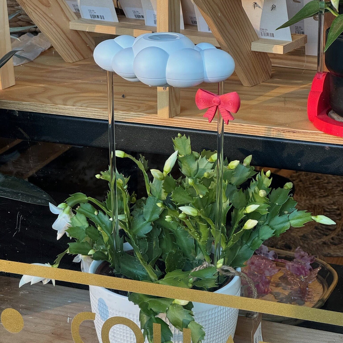 Original Dripping Rain cloud with 3D printed bow charm