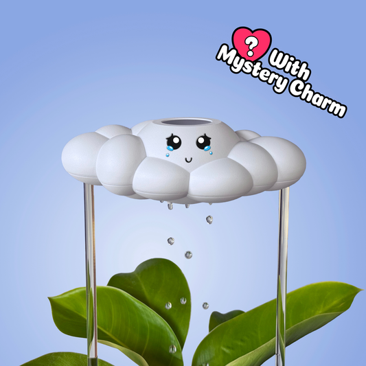 Clara the Cloud on a blue background