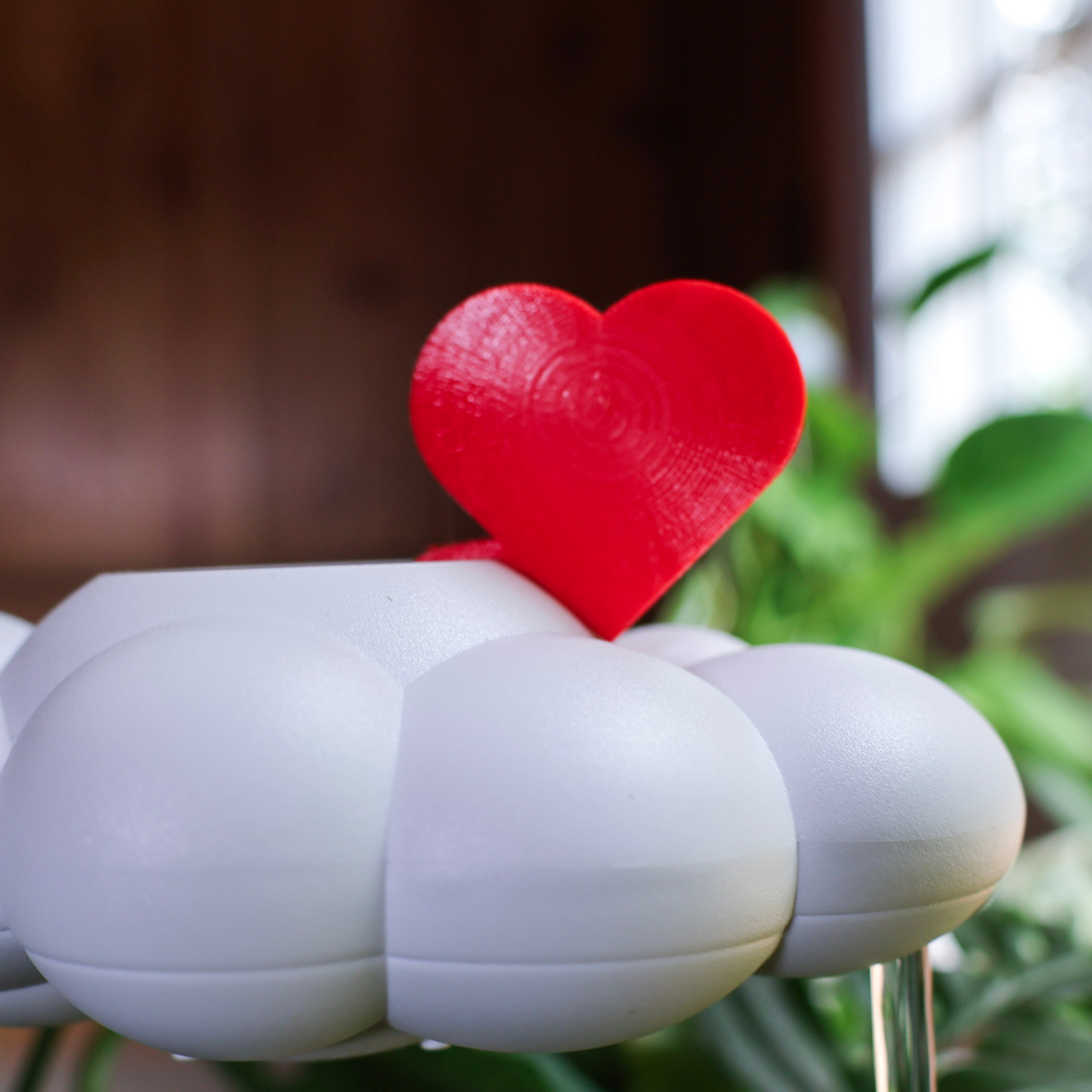 Red Heart Charm for dripping rain cloud