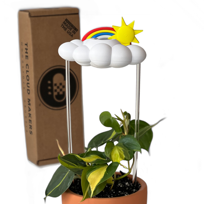THE CLOUD MAKERS dripping raincloud for plants with rainbow and sun charms