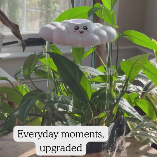 Skylar the Cloud watering a plant