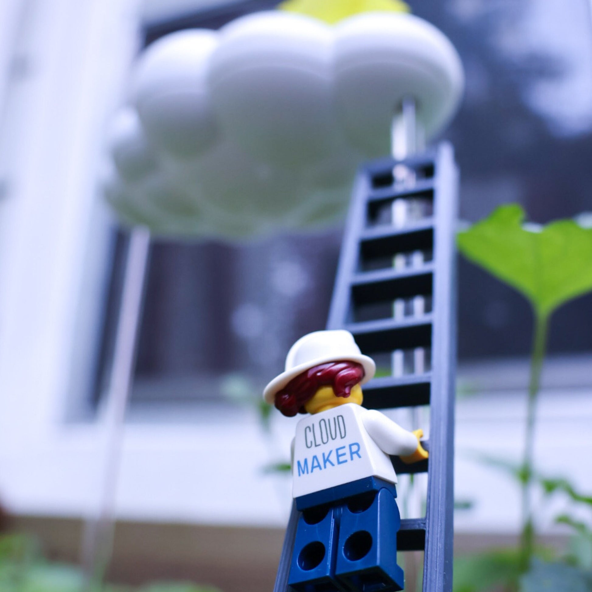 Ladder Charm for dripping rain cloud